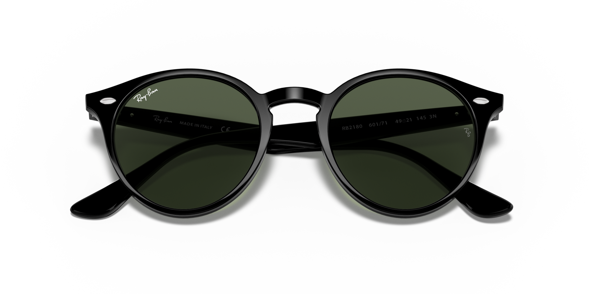 Ray-Ban RB 2180 601/71, Runde Sonnenbrille, Unisex, in Sehstärke erhältlich