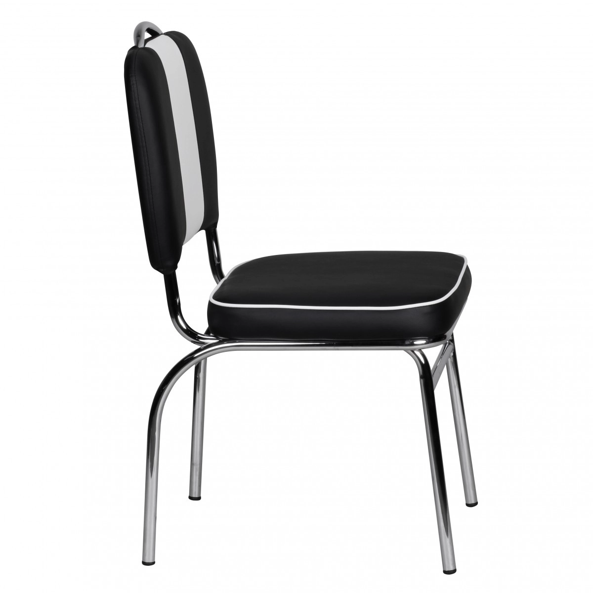 FineBuy Esszimmerstuhl American Diner 50er Jahre Retro Stuhl, Sitzfläche mit Rückenlehne, Sitzhöhe 47 cm