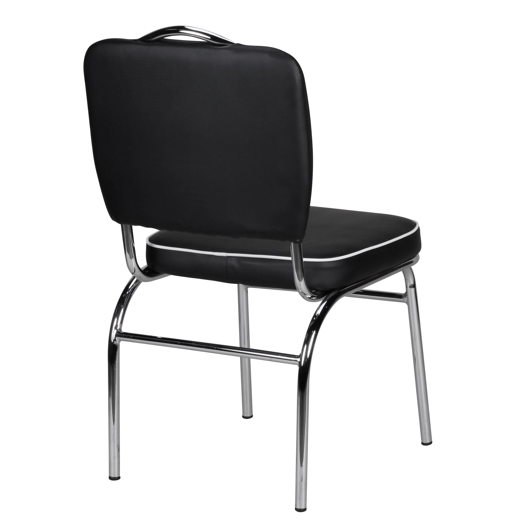 FineBuy Esszimmerstuhl American Diner 50er Jahre Retro Stuhl, Sitzfläche mit Rückenlehne, Sitzhöhe 47 cm