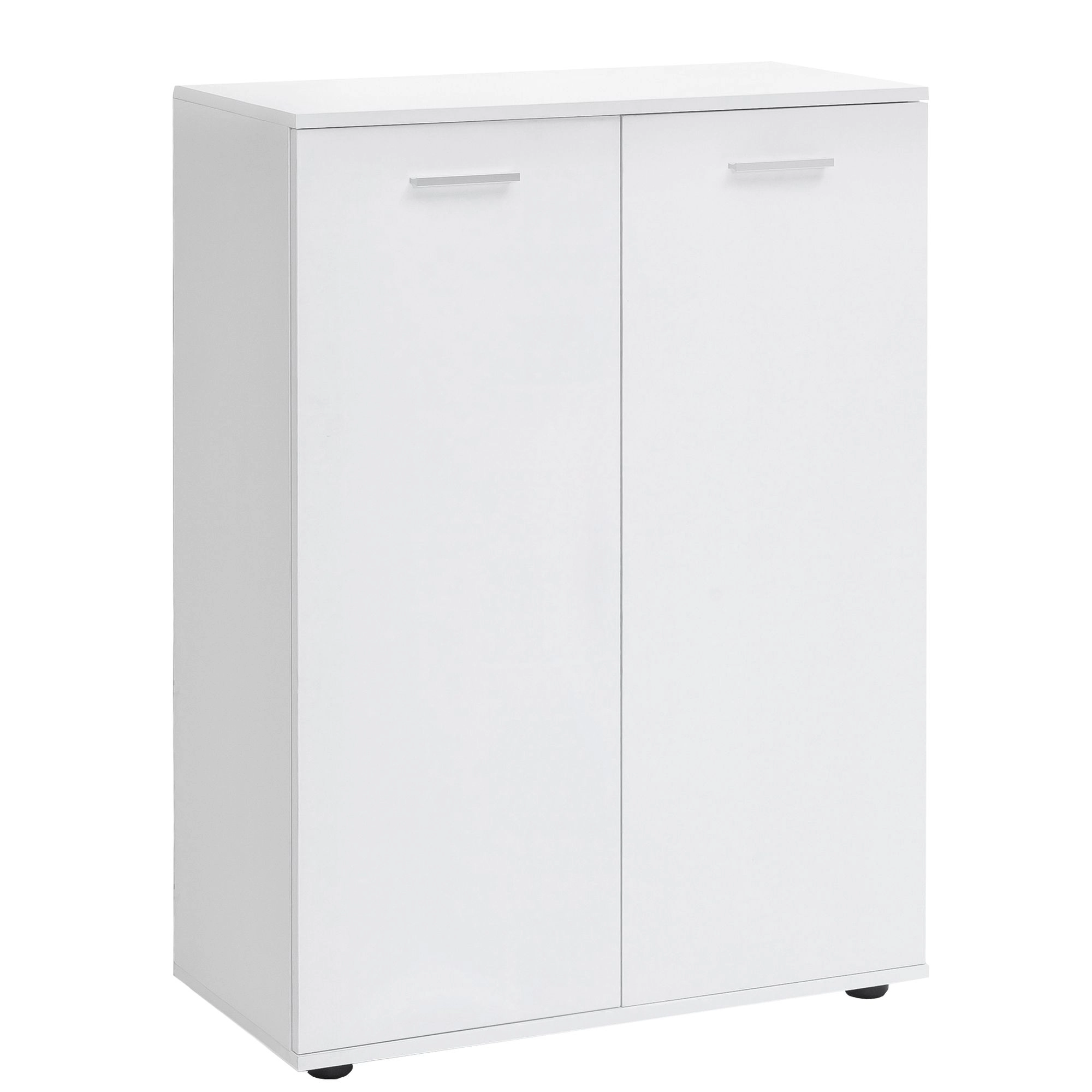 FineBuy Kommode mit 2 Türen 71x104x35cm Mehrzweckschrank Holz, Flurschrank hell modern, Schrank klein, Anrichte Sideboard matt, Kommodenschrank Flurmöbel