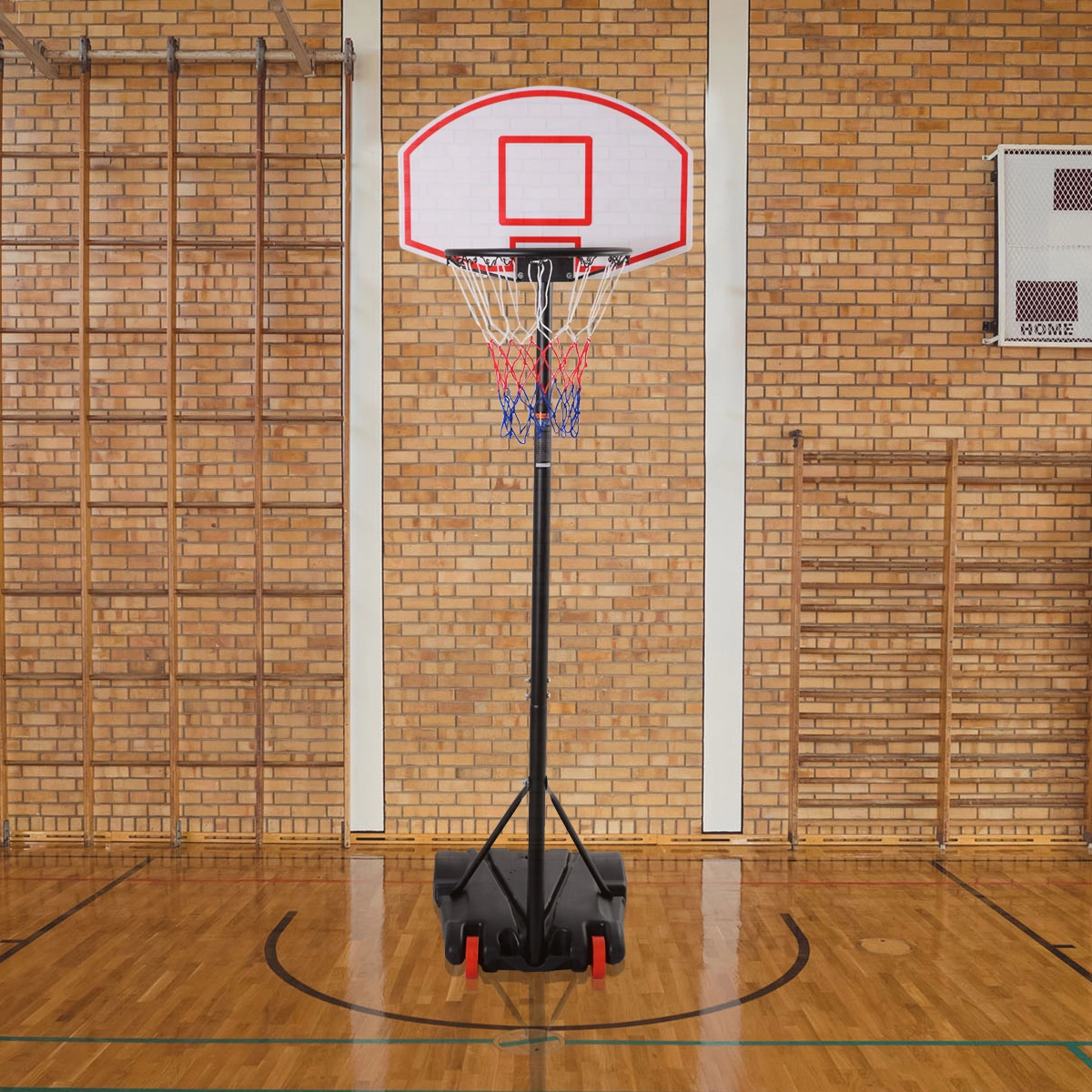 Costway Basketballständer mobiler Basketballkorb mit Ständer Höhenverstellbar