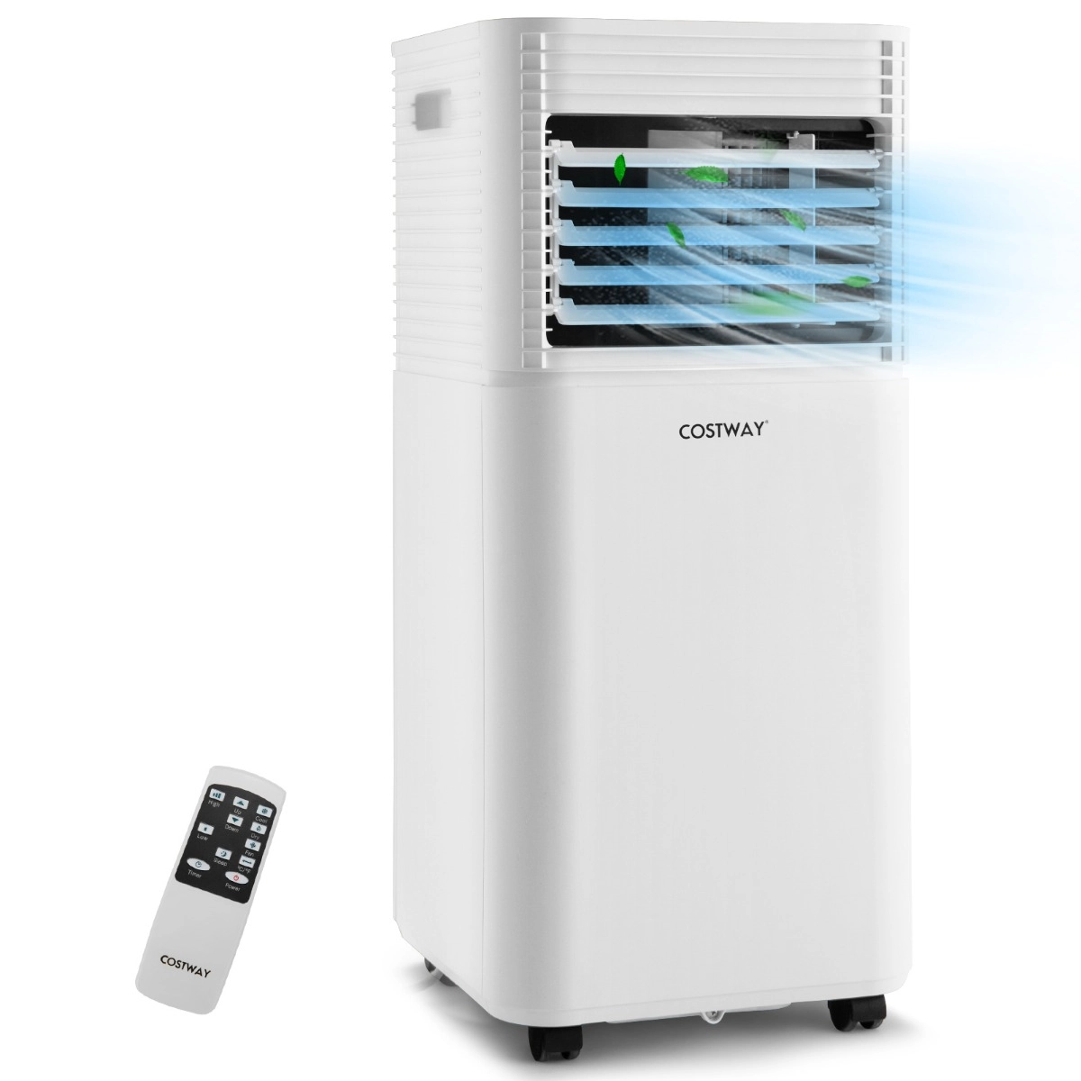 Costway Tragbare Klimaanlage 4 in 1 Luftkühler mit Weißer LED-Anzeige 7000 BTU