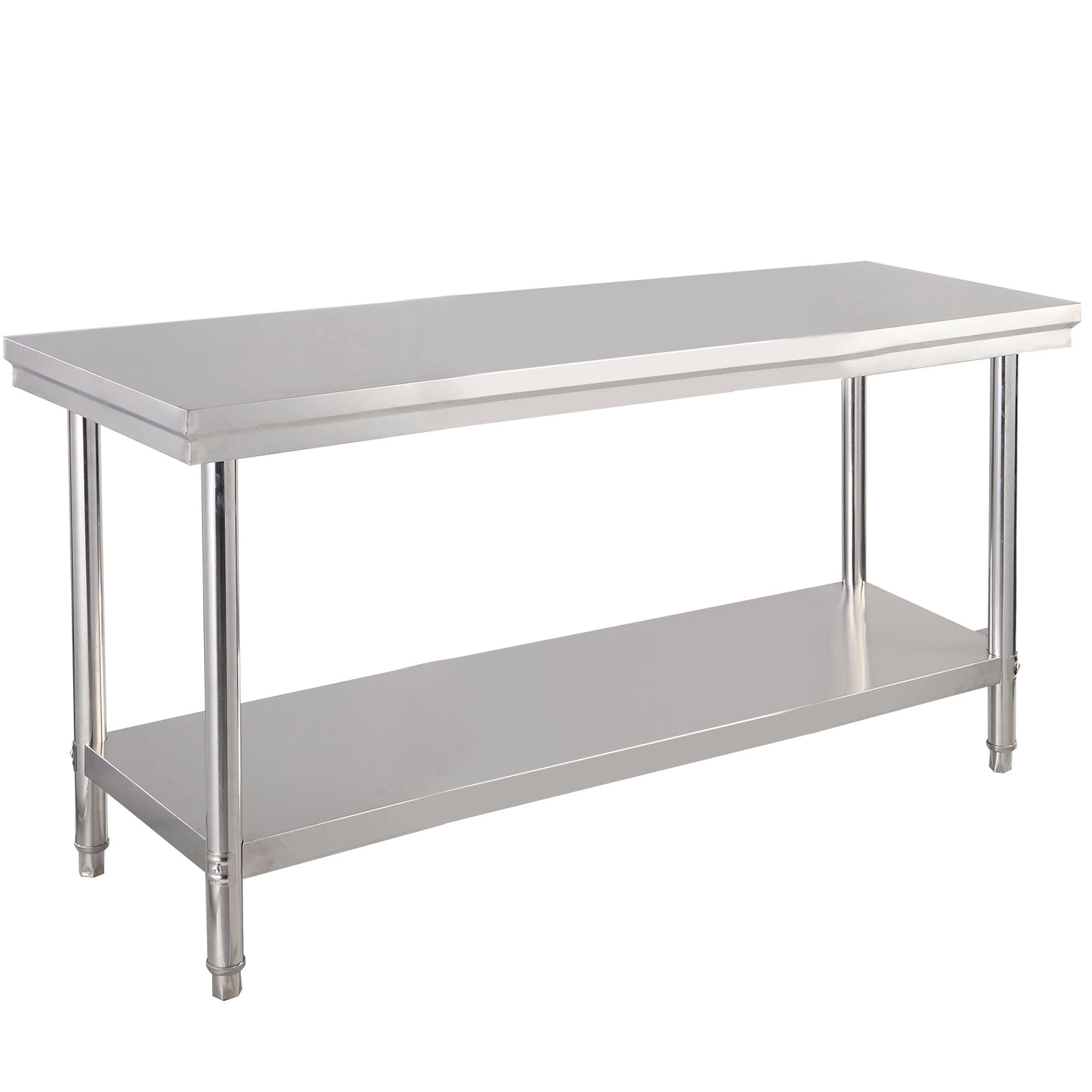 Costway Edelstahl Küchentisch Arbeitstisch Gastro Tisch Edelstahltisch 122x61x90cm