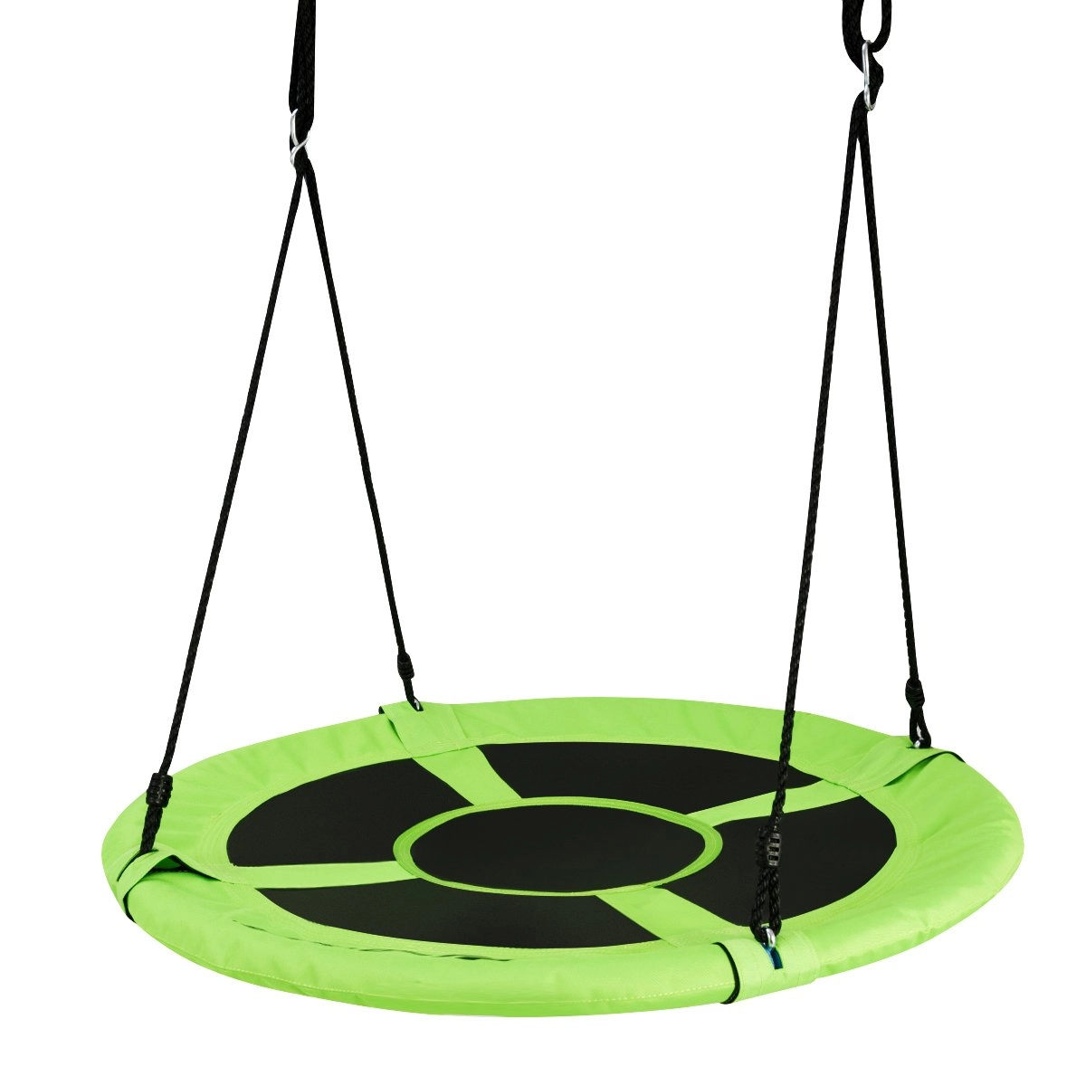 Costway Nestschaukel Gartenschaukel Outdoor Kinderschaukel bis 150 kg Farbig/Grün-Grün