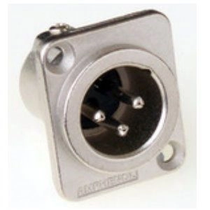 XLR Amphenol AC3MDZ, XLR Einbaustecker, male