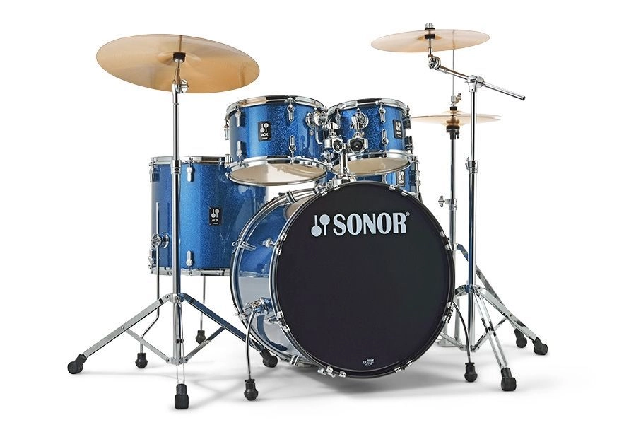 Sonor AQX Stage Schlagzeug Blue Ocean Sparkle 22/10/12/16 Snare