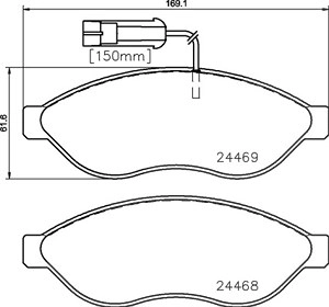 BREMBO Bremsbelagsatz P 23 144 Bremsbeläge,Bremsklötze FIAT,PEUGEOT,CITROËN,Ducato Kastenwagen (250_, 290_),Ducato Bus (250_, 290_)