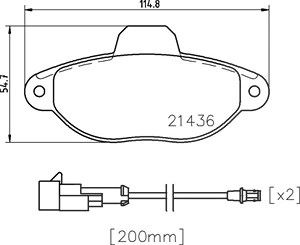 BREMBO Bremsbelagsatz P 24 147 Bremsbeläge,Bremsklötze FORD,FIAT,KA (RU8),500 (312),500 C (312)