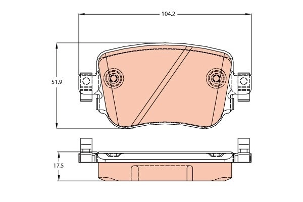 TRW Bremsbelagsatz GDB2042 Bremsbeläge,Bremsklötze VW,AUDI,SKODA,SHARAN (7N1, 7N2),CADDY IV Kombi (SAB, SAJ),CADDY IV Kasten (SAA, SAH)