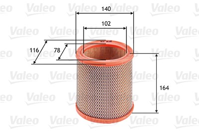 VALEO Luftfilter 585602 Motorluftfilter,Filter für Luft PEUGEOT,CITROËN,MEGA,106 II Schrägheck (1A_, 1C_),306 Schrägheck (7A, 7C, N3, N5)