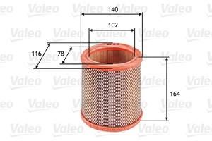 VALEO Luftfilter 585602 Motorluftfilter,Filter für Luft PEUGEOT,CITROËN,MEGA,106 II Schrägheck (1A_, 1C_),306 Schrägheck (7A, 7C, N3, N5)