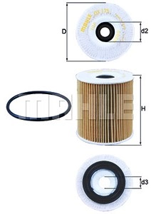 MAHLE ORIGINAL Ölfilter OX 175D Motorölfilter,Filter für Öl VW,MERCEDES-BENZ,BMW,TIGUAN (5N_),Passat Variant (3G5, CB5),VIANO (W639),A-Klasse (W176)