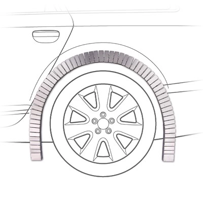 VAN WEZEL Radlauf 9901149 Seitenwand VW,AUDI,MERCEDES-BENZ,Golf IV Schrägheck (1J1),Golf V Schrägheck (1K1),POLO (9N_),TOURAN (1T1, 1T2)