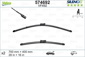 VALEO Scheibenwischer 574692 Wischblatt,Wischerblätter VW,SEAT,SHARAN (7N1, 7N2),Touran (5T1),Golf Sportsvan (AM1, AN1),Alhambra (710, 711)