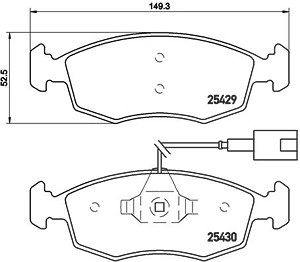 BREMBO Bremsbelagsatz P 23 138 Bremsbeläge,Bremsklötze FIAT,500 (312),PUNTO EVO (199),500 C (312),PUNTO (199),PUNTO Van (199),PUNTO EVO Van (199_)