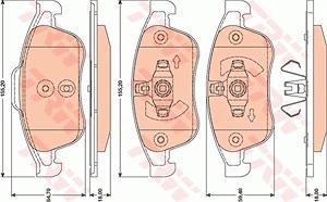 TRW Bremsbelagsatz GDB1789 Bremsbeläge,Bremsklötze RENAULT,NISSAN,DACIA,MEGANE III Grandtour (KZ0/1),Scénic III (JZ0/1_)