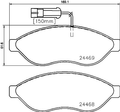 BREMBO Bremsbelagsatz P 23 143 Bremsbeläge,Bremsklötze FIAT,PEUGEOT,CITROËN,Ducato Kastenwagen (250_, 290_),Ducato Bus (250_, 290_)