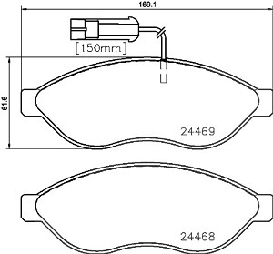 BREMBO Bremsbelagsatz P 23 143 Bremsbeläge,Bremsklötze FIAT,PEUGEOT,CITROËN,Ducato Kastenwagen (250_, 290_),Ducato Bus (250_, 290_)