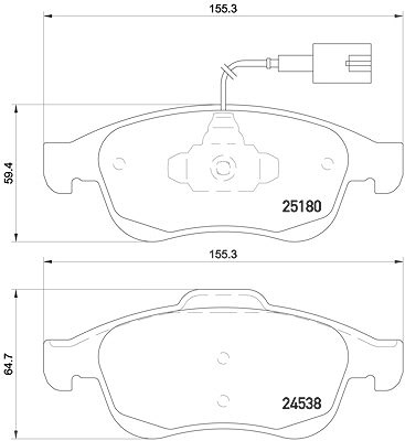 BREMBO Bremsbelagsatz P 23 148 Bremsbeläge,Bremsklötze ALFA ROMEO,GIULIETTA (940)