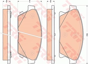 TRW Bremsbelagsatz GDB1847 Bremsbeläge,Bremsklötze OPEL,CHEVROLET,DAIHATSU,Astra J Sports Tourer (P10),ASTRA J,ZAFIRA TOURER C (P12)