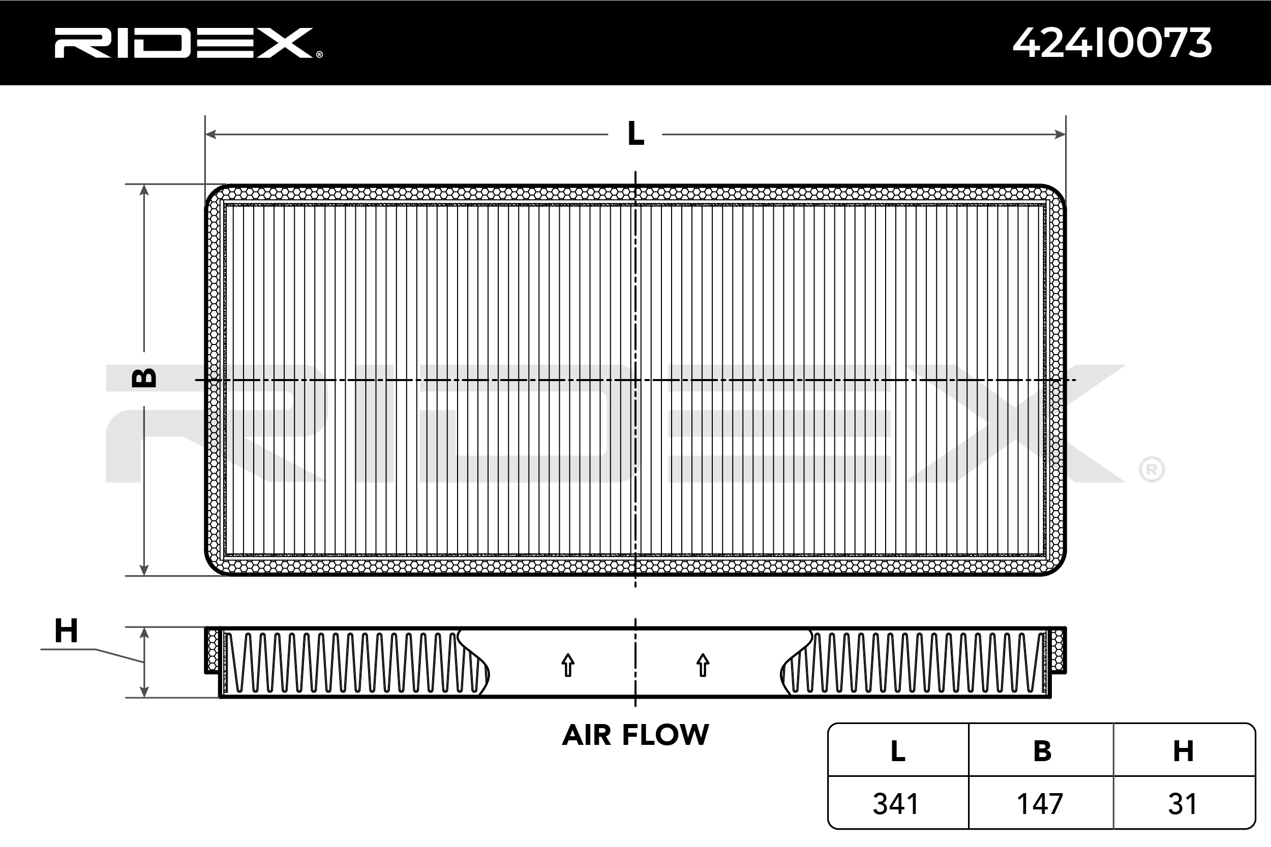 RIDEX Innenraumfilter 424I0073 Filter, Innenraumluft,Pollenfilter FORD,SKODA,MAZDA,Fiesta Mk4 Schrägheck (JAS, JBS),KA (RB_),STREET KA (RL2)