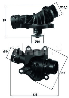 MAHLE ORIGINAL Kühlwasserthermostat BEHR TI 234 88 Thermostat,Thermostat, Kühlmittel BMW,3 Touring (E91),3 Limousine (E46),3 Limousine (E90)