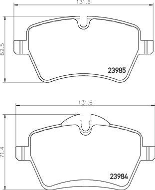 BREMBO Bremsbelagsatz P 06 086 Bremsbeläge,Bremsklötze MINI,Schrägheck (R56),Clubman (R55),Countryman (R60),Cabrio (R57),Roadster (R59),Coupe (R58)