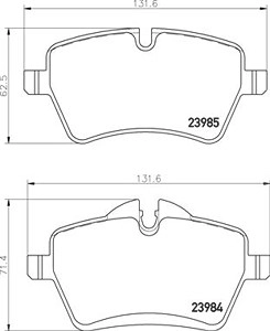 BREMBO Bremsbelagsatz P 06 086 Bremsbeläge,Bremsklötze MINI,Schrägheck (R56),Clubman (R55),Countryman (R60),Cabrio (R57),Roadster (R59),Coupe (R58)