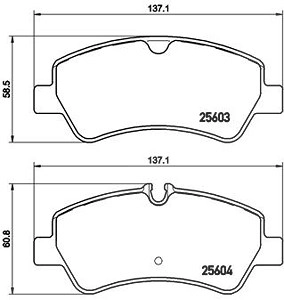 BREMBO Bremsbelagsatz P 24 160 Bremsbeläge,Bremsklötze FORD,TRANSIT MK-7 Kasten,Transit V363 Kastenwagen (FCD, FDD)