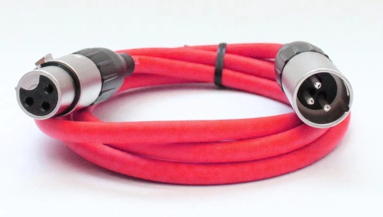 Mikrofonkabel Amphenol XLR male/female, 1 Meter, rot