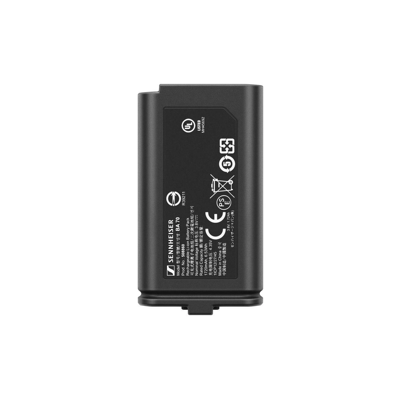 Sennheiser BA 70 Akkupack für Funkmikrofone ew-D Serie Hand-und Taschensender
