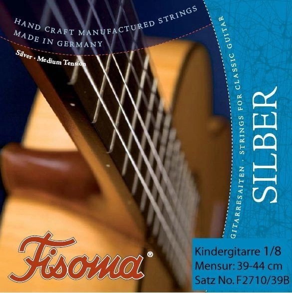 Fisoma Saiten Guitalele und 1/8 Konzertgitarre Kinder-Gitarre, Mensur 39-44cm,