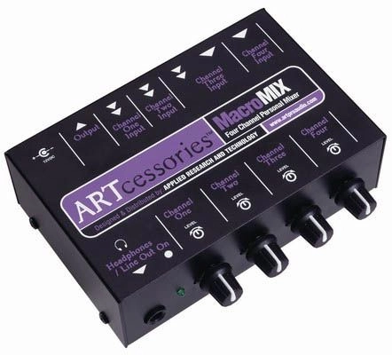 ART Macro Mix, Klein-Mixer, 4 Eingänge mit Cinch oder Klinke, extrem klein
