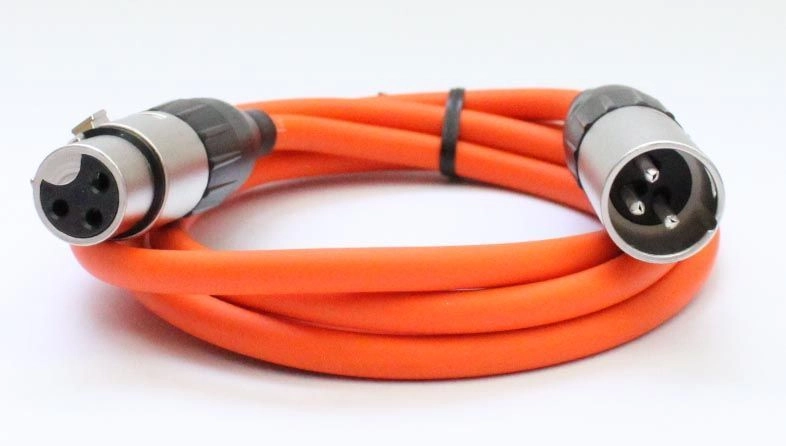 Mikrofonkabel Amphenol XLR male/female, 1,5 Meter, orange