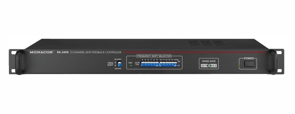 Monacor PA-24FR 2-Kanal-Anti-Feedback-Controller Feedbackunterdrücker Retoure!