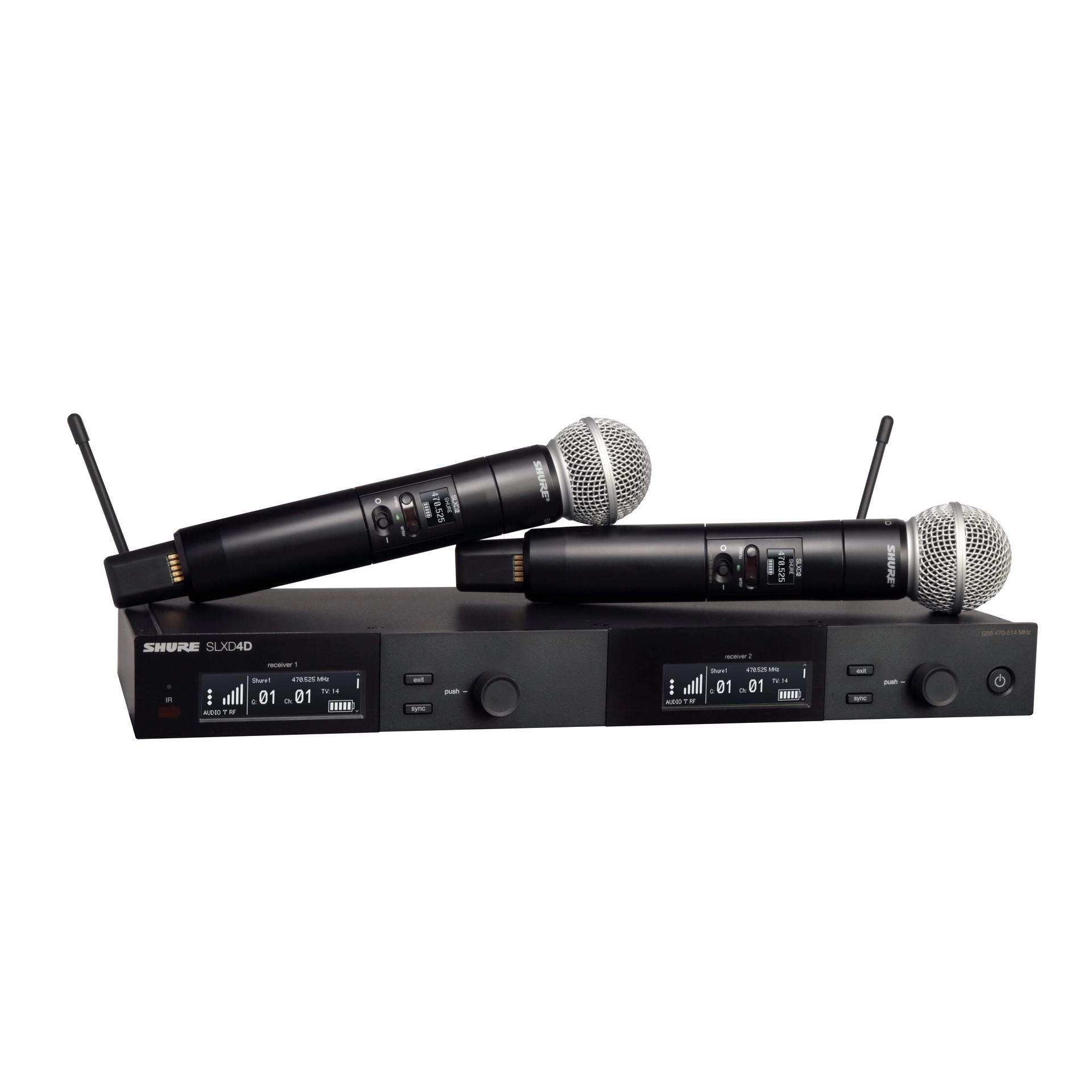 Shure SLXD24DE/SM58 G59 2-Kanal-Funksystem mit zwei Handsender
