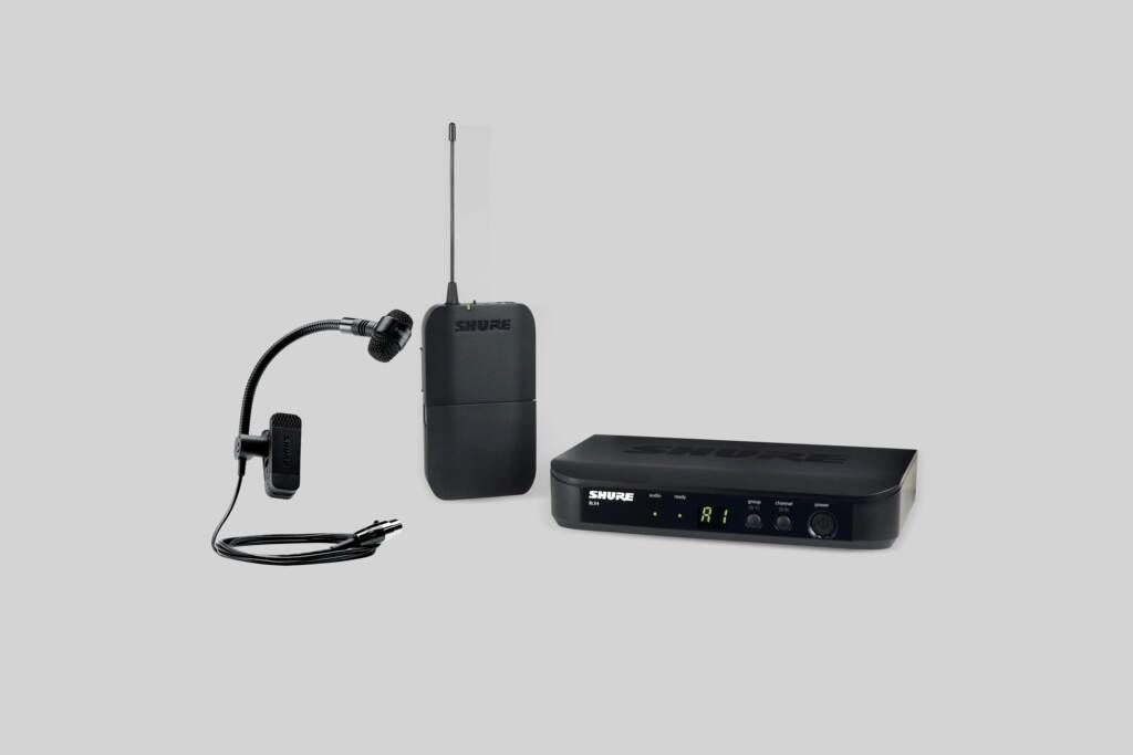 Shure BLX14E/P98H H8E 518-542 MHz Wireless-System Instrumenten Clip Mikrofon