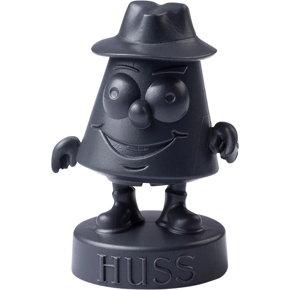 Jürgen Huss Karzl Figur magnetisch SCHWARZ Original aus dem Arzgebirg