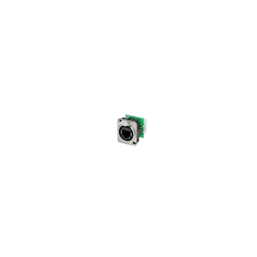Neutrik NE8FDV-YK RJ45-Einbaubuchse etherCON mit Verriegelung und Metallplatte