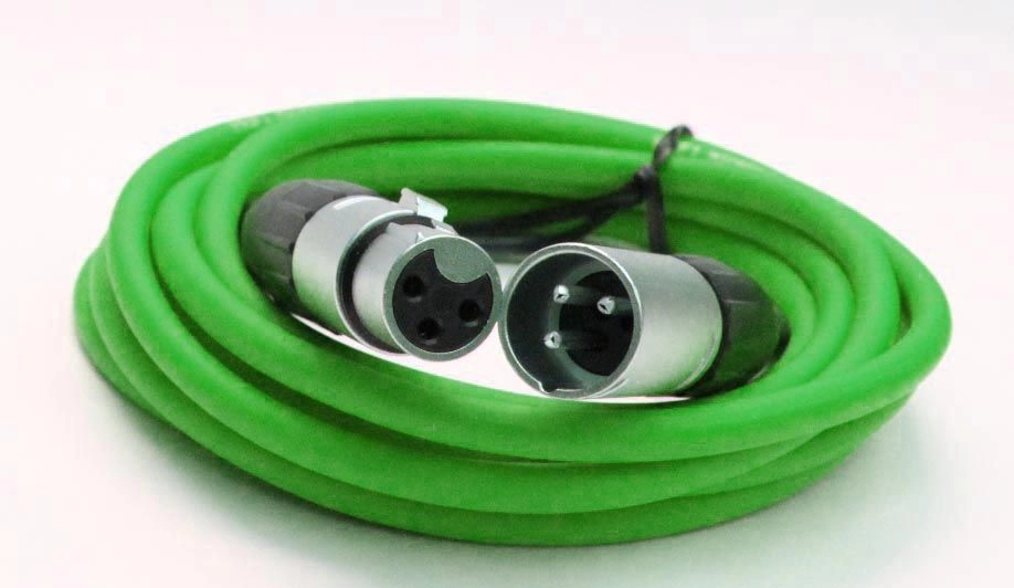Mikrofonkabel Amphenol XLR male/female, 3 Meter, grün