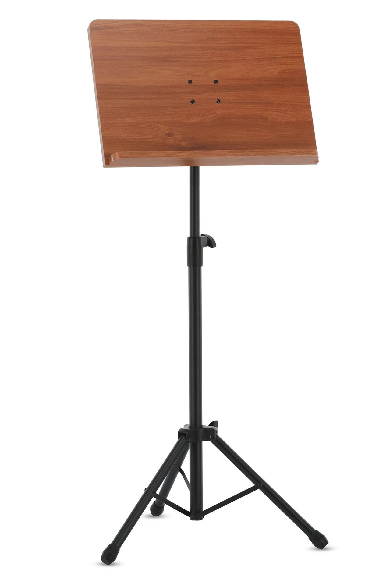 Orchesternotenpult MHO, abnehmbare Nussbaum-Holzauflage, H: 78-130cm