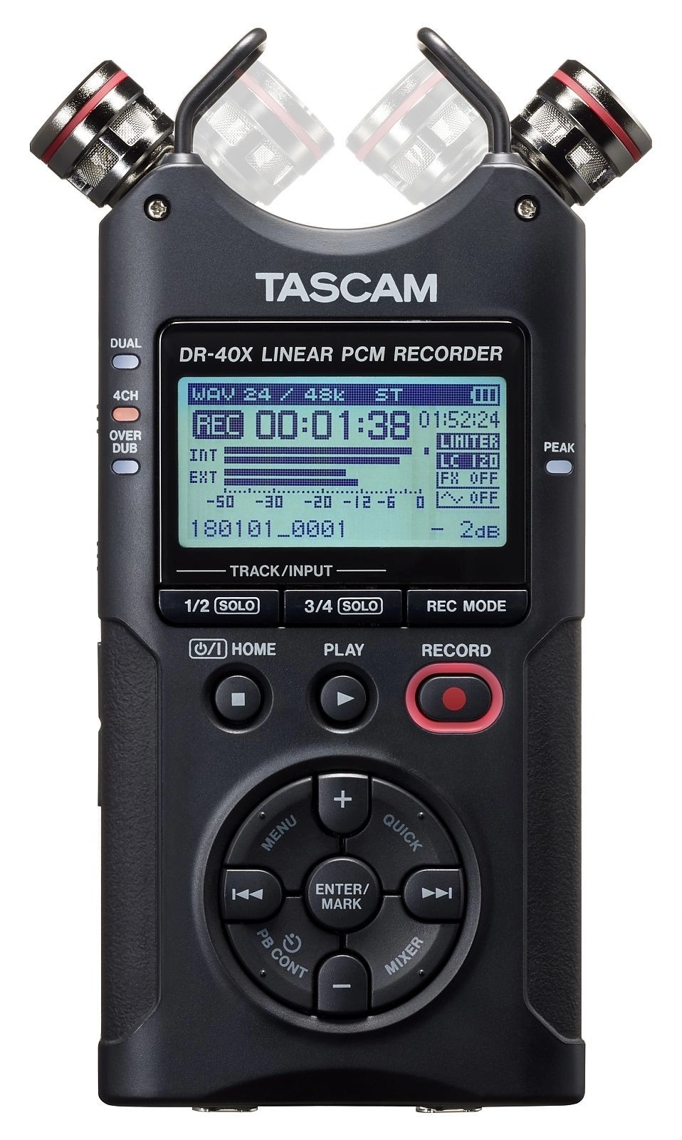 Tascam DR-40X tragbarer Digitalrecorder und USB-Audiointerface