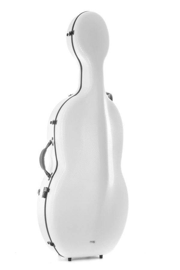 Cello-Etui weiß 4/4 Polycarbonat 4,6 kg - abnehmbare Rucksackriemen Cello Case