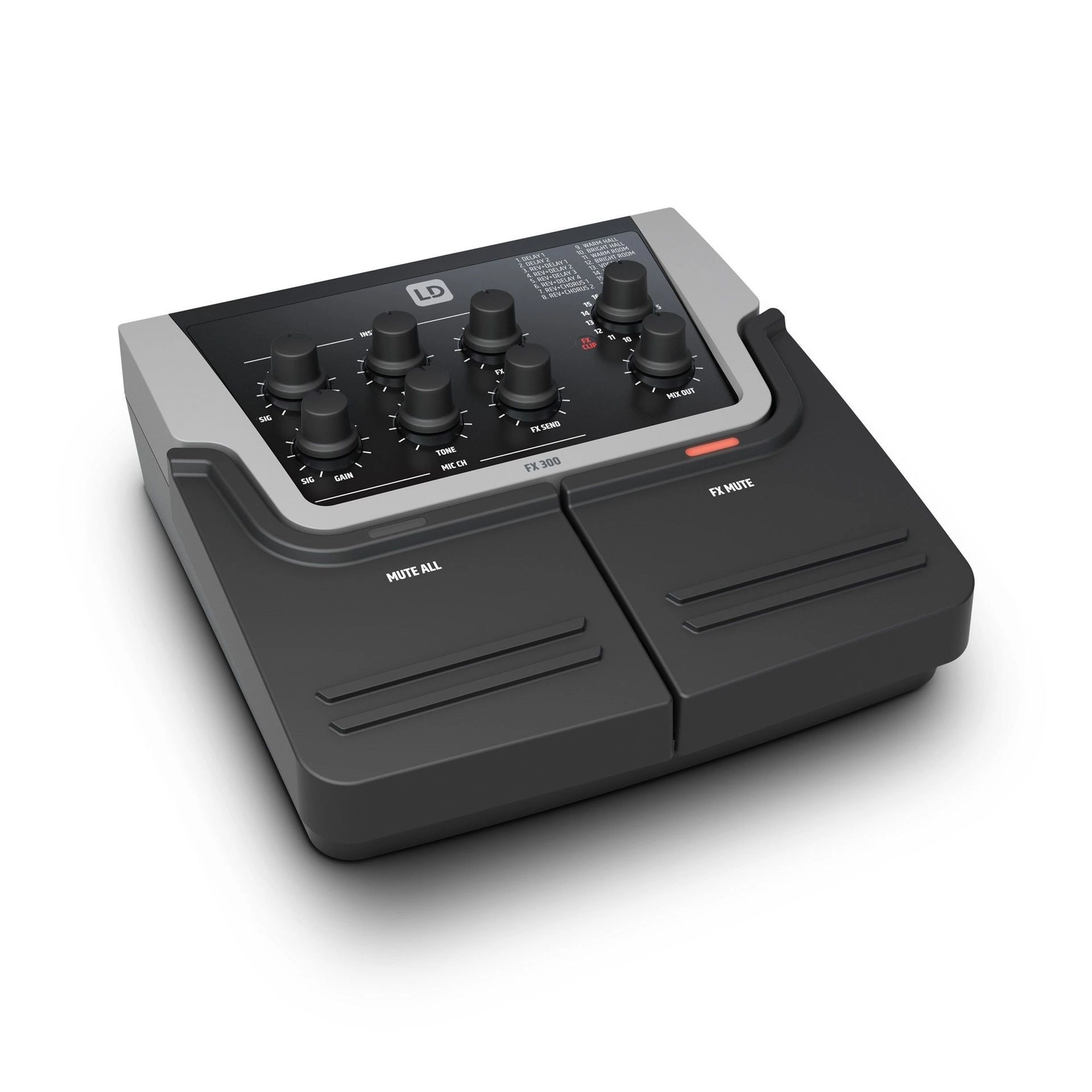 LD Systems FX 300 2-Kanal Effektpedal, Multieffektgerät für Vocal und Gitarre