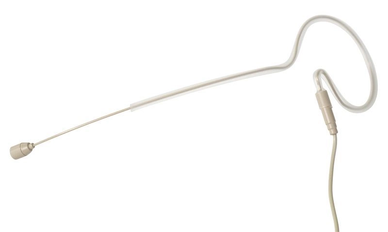 Pronomic HS-11 EA Headset-Mikrofon, beige, mit Ohrbügel, Kugel, Windschutz
