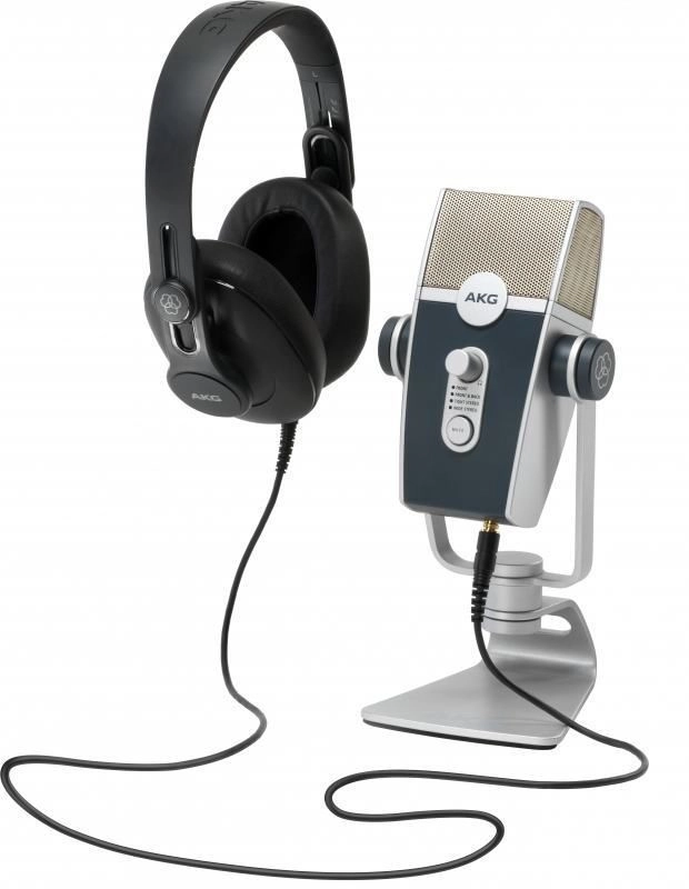 AKG Podcaster Essentials Podcast SET mit USB Mikrofon, Kopfhörer, Software