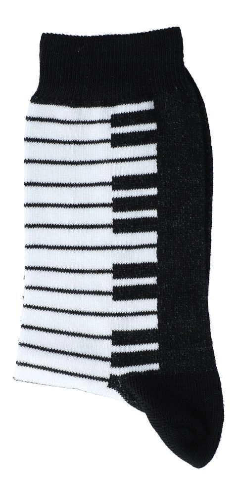 Socken, schwarz mit Tastaturdruck 35/38 Geschenke für Musiker