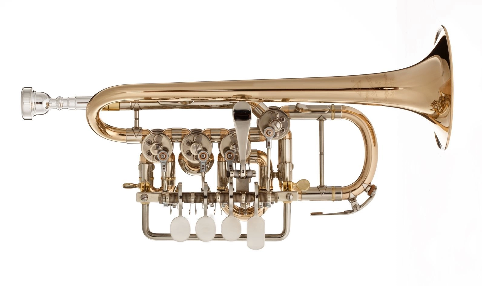 Scherzer 8111G-1-0D B-Piccolotrompete, incl.Etui u. Zubehör