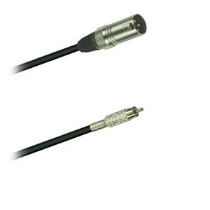 Cinchkabel, Cinchstecker XLR-male, 1,5 Meter, schwarz