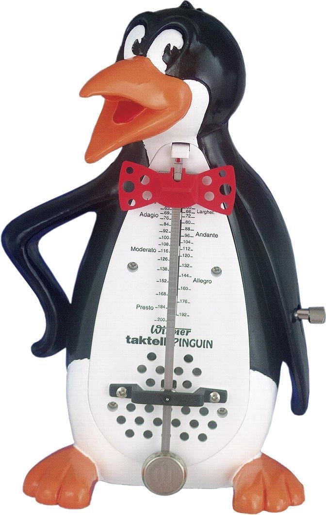 Wittner 839 Metronom "Pinguin", mechanisches Taktell, Pendel, Pinguin-Gehäuse